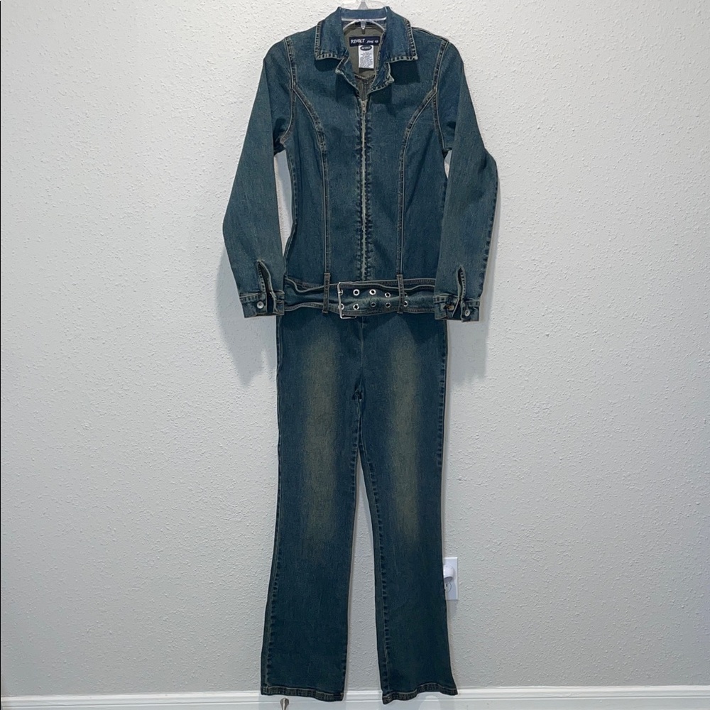 Revolt Jeans Blue Denim Jumpsuit